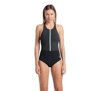 ARENA Damen Shapewear Women's Silvia B-Cup Swimsuit Ladies Shaping Suit Pool and Beach Badeanzug, Schwarz/Nachtgrau/Weiß, 38