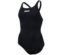 ARENA Damen Sport Badeanzug Solid Swim Pro (Schnelltrocknend, UV-Schutz UPF 50+, Chlorresistent), Black-White (55), 38