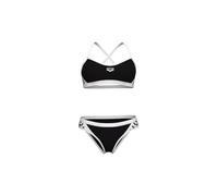 Arena - Women's Icons Bikini Cross Back Solid - Bikini, Gr. S 38, schwarz (Black/White)