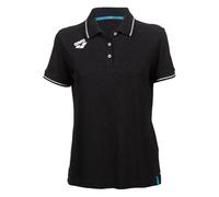 ARENA Damen Team Damen-poloshirt aus Baumwolle Solid T Shirt, Schwarz, M EU