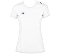 ARENA Damen Team T-Shirt, Weiß-Schwarz, X-Large