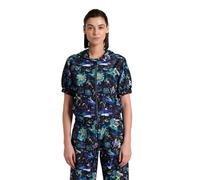 ARENA Damen Women's Fun Planet S/S Hooded Jacket, Black Multi, XS EU