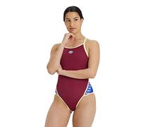 ARENA Damen Women's Icons Super Fly Back Solid Einteiler, Burgundy-neon Butter, 44