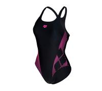 arena Feel Damen Badeanzug Swim Pro Back Bustier - Damen - Gr. 42 - schwarz