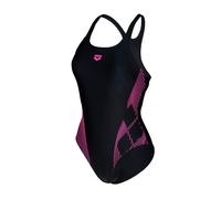 arena Feel Damen Badeanzug Swim Pro Back Bustier - Damen - Gr. 44 - schwarz