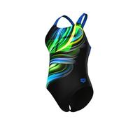 Arena - Women's Bloom Swimsuit Swim Pro Back LB - Badeanzug, Gr. S 38, schwarz (MultiBlack/Black/BlueChina)
