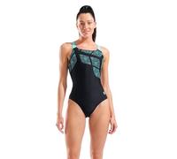 Badeanzug ARENA "W ARENA KIKKO SWIMSUIT SWIM PRO BACK", Damen, Gr. 44, N-Gr, schwarz, water, Obermaterial: 80% Polyamid, 20% Elasthan, Badeanzüge Badeanzug (14101545-44) schwarz, water