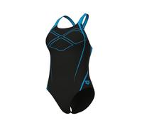 ARENA Feel Graphic Swim Pro Back Damen-Badeanzug, Schnelltrocknender Schwimmanzug, Bademode Maxfit Eco Stoff, Chlor- Und Salzwasserbeständig Mit UPF 50+ UV-Schutz
