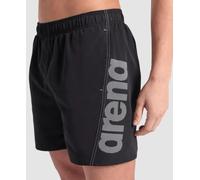 Arena Badeshorts Fundamentals Logo – recycelt, schnell trocknend, Netz-Innenslip – Schwarz-Weiß XL