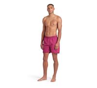 Badeshorts ARENA "FUNDAMENTALS ARENA LOGO BOXER R", Herren, Gr. L, N-Gr, schwarz lila, calypso coral, Obermaterial: 100% Polyester, sportlich, Badehosen (25672915-L) schwarz lila, calypso coral