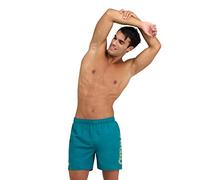 Arena Fundamentals Logo Boxer R Herren Strand- und Pool-Boxershorts, Herren Badeshorts aus weichem, recyceltem und schnell trocknendem Material, Strand-Boxershorts mit Netz-Innenslip