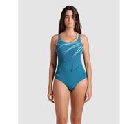 Arena Giorgia Squared Back Damen Badeanzug, grün 42