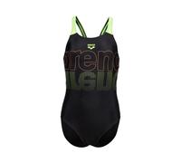 Arena GIRL"S SWIMSUIT V BACK GRAPHIC weiß, 140