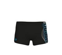 Badeshorts ARENA "MEN'S ARENA BASIC SWIM SHORT", Herren, Gr. 6, N-Gr, schwarz, turquoise, Obermaterial: 80% Polyamid, 20% Elasthan, Badehosen Badeshorts, extrem dehnbares Stretchmaterial, chlor- und s