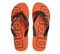 ARENA Herren Badeschuhe Pantoletten Zehentrenner Poolsandalen Badesandale Hook, Farbe:Orange, Artikel:-304 nespola/Asphalt, Schuhgröße:EUR 46
