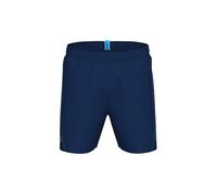 Badeshorts ARENA "FUNDAMENTALS ARENA LOGO BOXER R", Herren, Gr. XL, N-Gr, blau (navy, turquoi), Obermaterial: 100% Polyester, Badehosen Badeshorts, Schnelltrocknendes Material, elastischer Bund, flach
