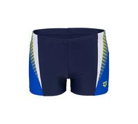 Boxer-Badehose ARENA "M THREEFOLD SHORT R" Gr. 5 (M), N-Gr, blau (marine, blau) Herren Badehosen mit kontrastfarbenen Einsätzen (25300969-5)