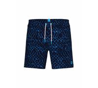 ARENA Herren Badeshorts Beach Boxer Allover dunkelblau | S