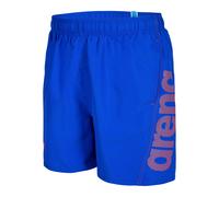 Badeshorts ARENA "FUNDAMENTALS ARENA LOGO BOXER R", Herren, Gr. XXL, N-Gr, neon blau, team orange, Obermaterial: 100% Polyester, Badehosen Badeshorts (81136602-XXL) neon blau, team orange