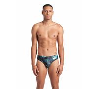 ARENA Herren Badeslip Allover dunkelgrün | 56