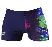 ARENA Herren Bañador Minishort Cosmic Short Navy/Multi Badehose, Marineblau/Mehrfarbig, XL