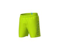 arena Men's Fundamentals Logo Boxer R Swim Trunks, Artic Lime-Mangrove, 56