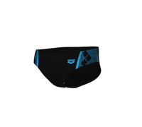 Arena Herren Mens Graphic Swim Briefs, Black-Turquoise, 10 EU