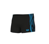 Arena Herren Mens Short Graphic Swim Trunks, Black-Turquoise, 40 EU