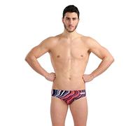 ARENA Herren Men's Swim Briefs Marbled Badehosen Slip, Navy-red Multi, 8 EU
