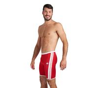 Arena Herren Performance Men's Icons Solid Swim Jammer Badehose, Rot-weißes Logo, 40