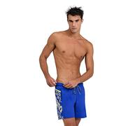 Arena Men's Pro_file Beach Boxer Logo Neon Blue-soft Green Größe: M | Badehosen Outlet | Herren | Grün