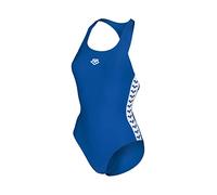 Arena Icons Racer Back Solid Damen-Badeanzug, Schnelltrocknende, Sportliche Bademode aus Chlor- und Salzwasser-Beständigem Maxfit Eco-Gewebe mit UPF 50+ UV-Schutz