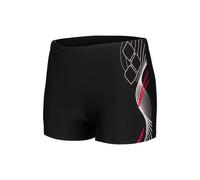 Arena Jungen Badehose Boy´s Swim Short Logo 008671-514 128 BLACK-WHITE-RED