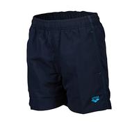 Arena Jungen Boys' Beach Boxer Solid Swim Trunks, Navy-Turquoise, 140 EU