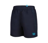 Arena Jungen Boys' Beach Boxer Solid Swim Trunks, Navy-Turquoise, 152 EU