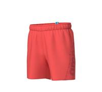 Badeshorts ARENA "FUNDAMENTALS ARENA LOGO JR BOXER R", Kinder, Gr. 140, N-Gr, calypso coral, schwarz lila, Obermaterial: 100% Polyester, sportlich, Badehosen (58688665-140) calypso coral, schwarz lila