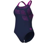 Badeanzug ARENA "W ARENA KIKKO SWIMSUIT SWIM PRO BACK", Damen, Gr. 44, N-Gr, navy, very fuchsia, Obermaterial: 80% Polyamid, 20% Elasthan, Badeanzüge Badeanzug (36654262-44) navy, very fuchsia