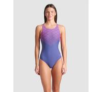 Arena Kikko V V Back Graphic Damen Schwimmanzug, blau 36