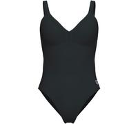 Badeanzug ARENA "WOMEN'S ARENA SWIMSUIT LARA SOFT CURVE BACK C", Damen, Gr. 40, N-Gr, grau (night grau), Obermaterial: 68% Polyamid, 32% Elasthan, Badeanzüge (71664035-40) night grau