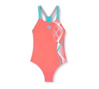 Arena Mädchen Badeanzug Girl s Swimsuit Swim Pro Logo 008670-481 140 Fluored-Water-White