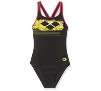 ARENA Mädchen Badeanzug Mädchen Sport Badeanzug Scratchy, Black-Freak Rose, 140, 001330