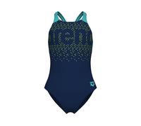 Arena Mädchen Badeanzug PAINTERLY SWIMSUIT V BACK 011756-780 164 Navy Water