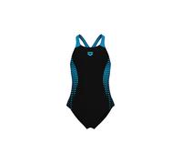 Arena - Girl's Openings Swimsuit V Back - Badeanzug, Gr. 140, schwarz (Black/Turquoise)