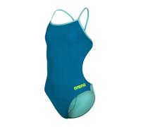Arena Mädchen Badeanzug TEAM SWIMSUIT CHALLENGE SOLID 004765-668 140 Blue Cosmo-Water