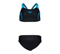 Bustier-Bikini ARENA Gr. 152, N-Gr, black, turquo Jungen Bikini-Sets (99719558-152) black, turquo