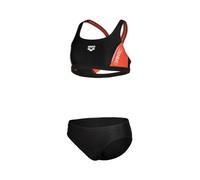 Arena Mädchen G Thrice Jr Two Pieces R Bikini, Black-Calypso Coral-White, 128 EU