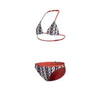 Arena Mädchen Girls' Monogram Triangle Bikini, White Multi-calypso Coral, 140 EU