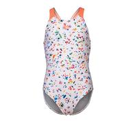 Arena Mädchen Girl's Performance Confetti Swim Pro Back Athletic One Piece Swimsuit Badeanzug, Weiß, Mehrfarbig/helle Koralle, 30