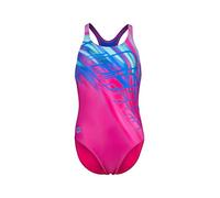 Arena Mädchen Girl's Shading Pro Back L One Piece Swimsuit, Freak Rose/Neon Blue, 140 EU
