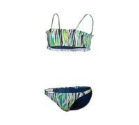 Arena Mädchen Girls' Water Print Bandeau Bikini, Zebra, 140 EU